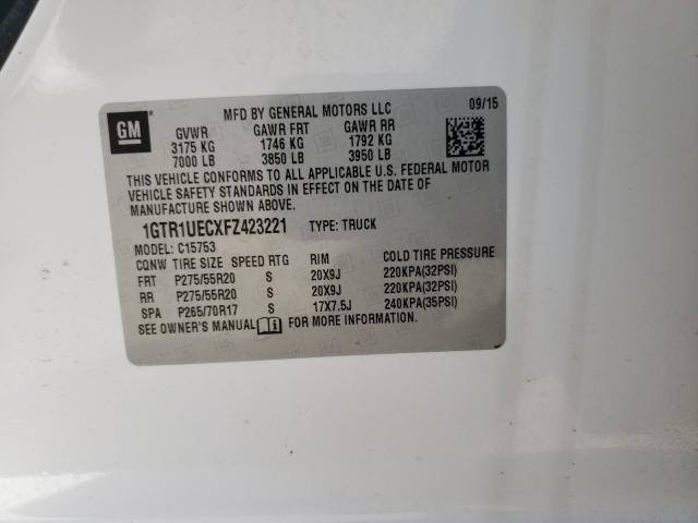 2015 GMC SIERRA C15 1GTR1UECXFZ423221