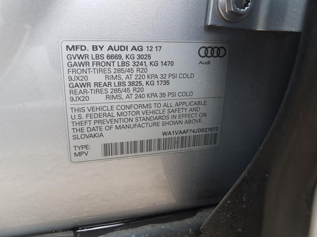 VIN WA1VAAF74JD027672 2018 Audi Q7, Prestige no.10