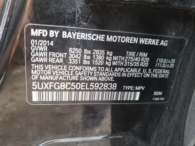 2014 BMW X6 XDRIVE5 5UXFG8C50EL592838