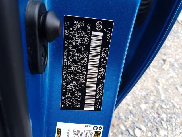 2016 TOYOTA SCION IM JTNKARJE1GJ505937