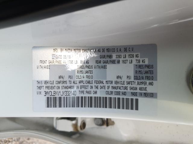 2018 TOYOTA YARIS IA 3MYDLBYV1JY332140
