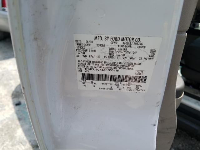 2010 FORD ESCAPE XLS 1FMCU9C74AKD33415