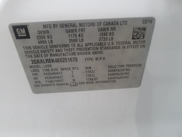 2014 GMC TERRAIN SL 2GKALREK4E6251679