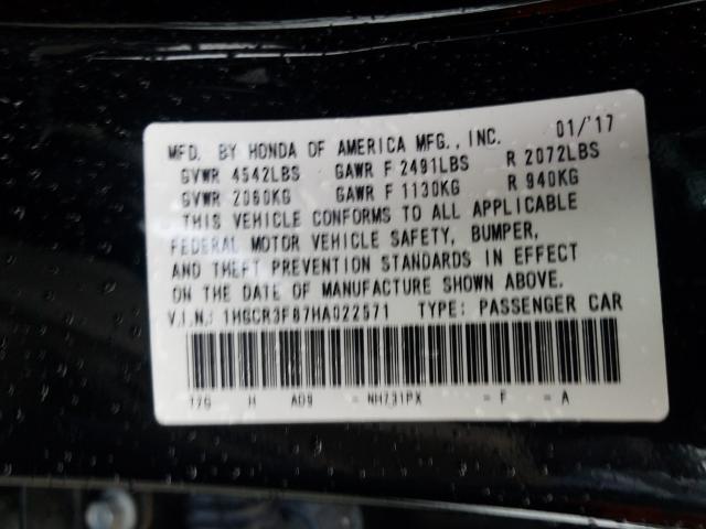 2017 HONDA ACCORD EXL 1HGCR3F87HA022571