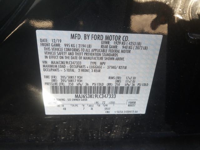 2020 FORD ECOSPORT T MAJ6S3KL9LC347333