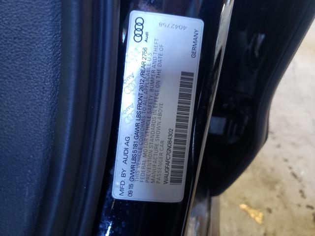 2016 AUDI A6 WAUGFAFC7GN084302