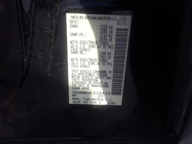 2011 NISSAN XTERRA OFF 5N1AN0NU2BC518433