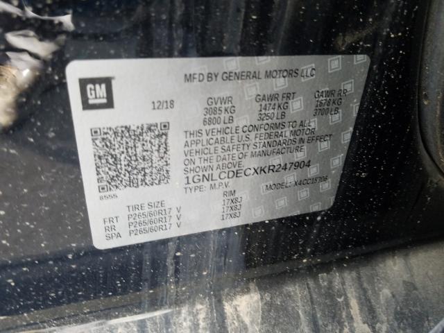 2019 CHEVROLET TAHOE POLI 1GNLCDECXKR247904
