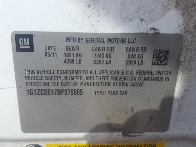 2011 CHEVROLET MALIBU 1LT - 1G1ZC5E17BF379665