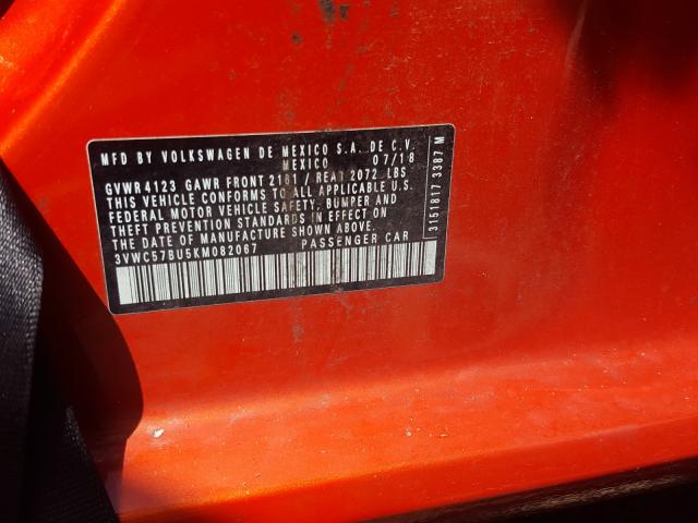 2019 VOLKSWAGEN JETTA S 3VWC57BU5KM082067