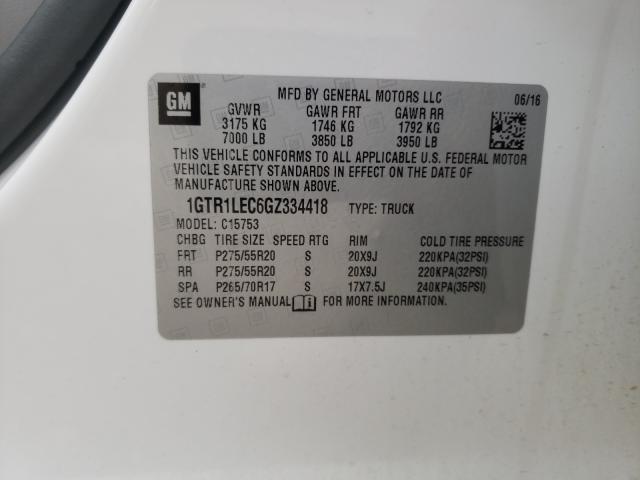 2016 GMC SIERRA C15 1GTR1LEC6GZ334418