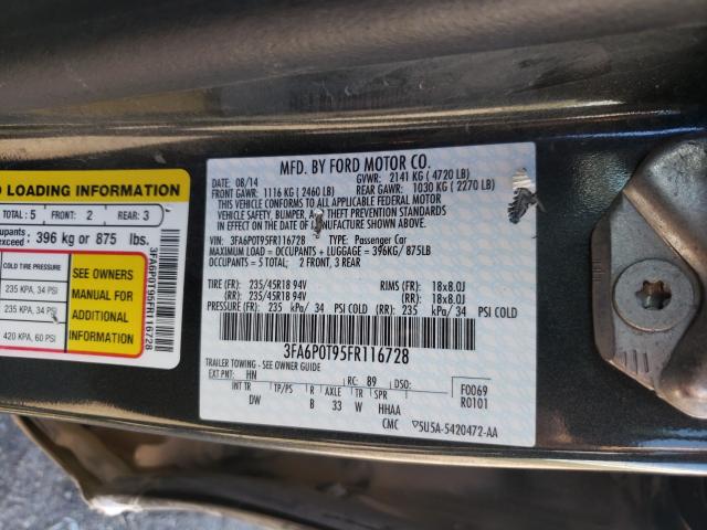 2015 FORD FUSION SE 3FA6P0T95FR116728