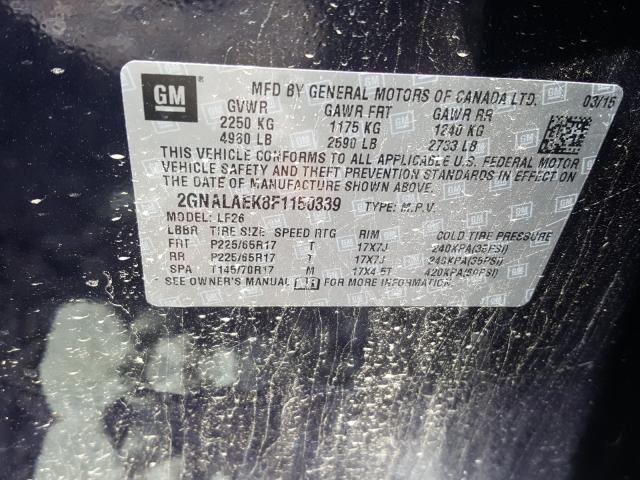 2015 CHEVROLET EQUINOX LS 2GNALAEK8F1150339