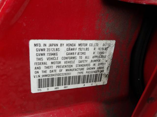 2013 HONDA FIT JHMGE8H35DC028201