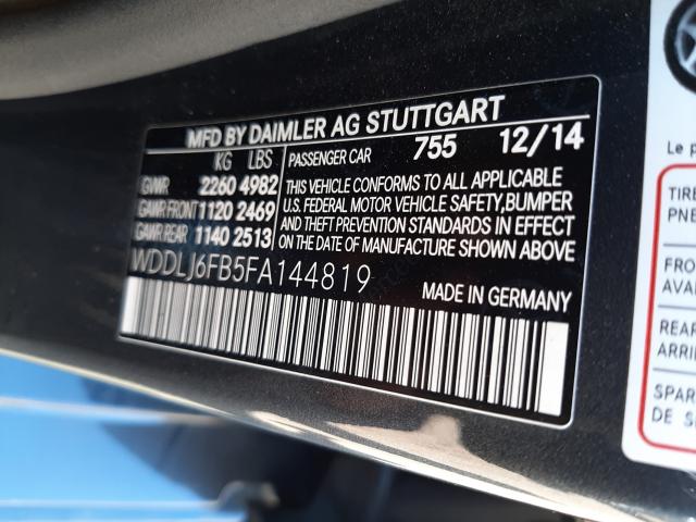2015 MERCEDES-BENZ CLS 400 WDDLJ6FB5FA144819