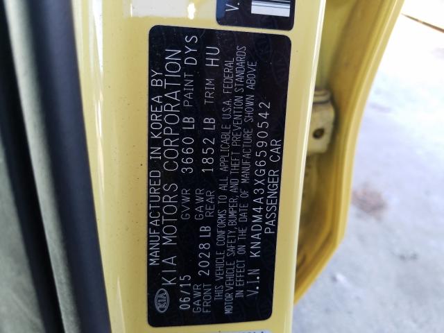 2016 KIA RIO LX KNADM4A3XG6590542