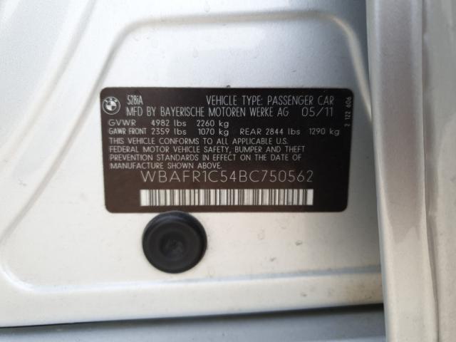 2011 BMW 528 I WBAFR1C54BC750562