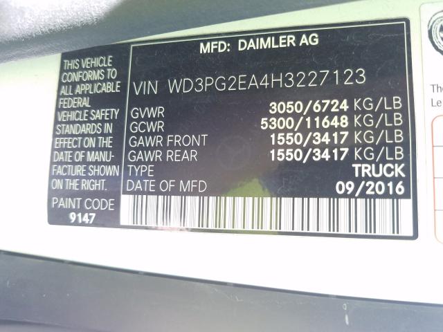 2017 MERCEDES-BENZ METRIS WD3PG2EA4H3227123