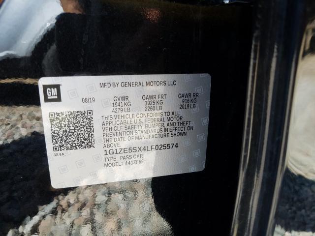 2020 CHEVROLET MALIBU PRE 1G1ZE5SX4LF025574