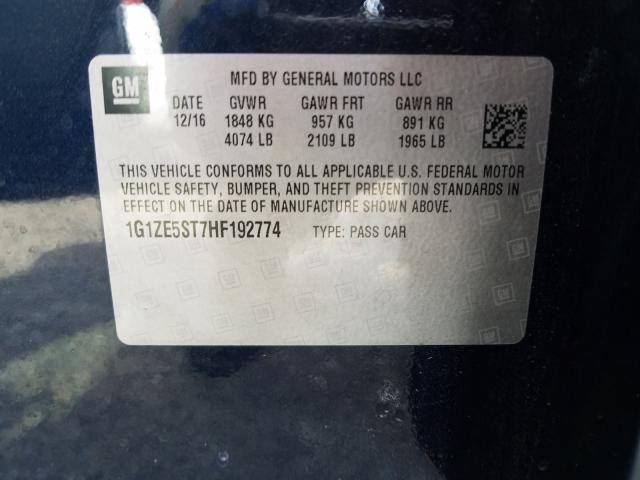 2017 CHEVROLET MALIBU LT 1G1ZE5ST7HF192774