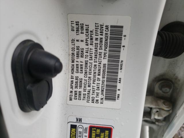 2011 HONDA INSIGHT LX JHMZE2H51BS005086