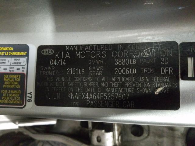 2015 KIA FORTE LX KNAFX4A64F5257607