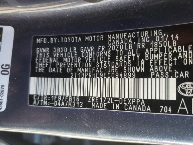 2014 TOYOTA COROLLA EC 2T1BPRHE9EC094899