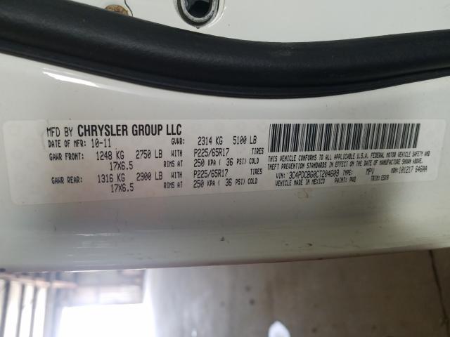 2012 DODGE JOURNEY SX 3C4PDCBG0CT204609
