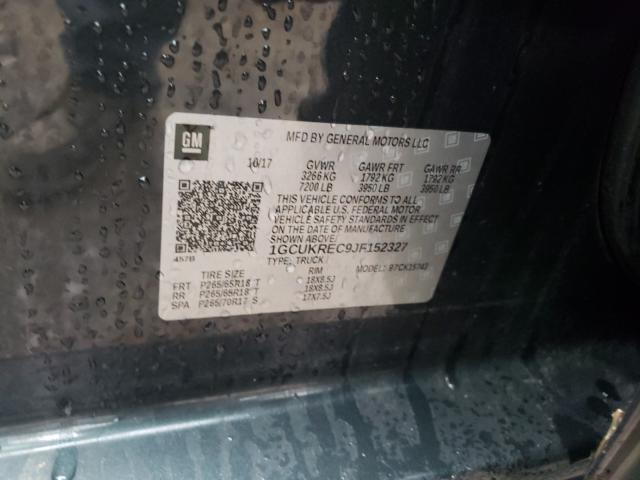 2018 CHEVROLET SILVERADO 1GCUKREC9JF152327