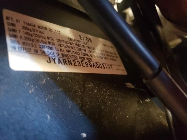 2009 YAMAHA YZFR1 JYARN23E99A003137