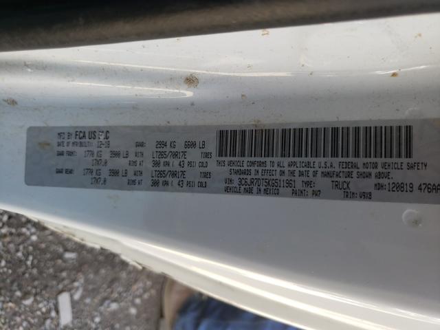 2019 RAM 1500 CLASS 3C6JR7DT5KG511961