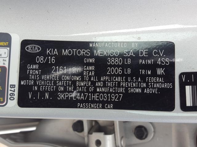2017 KIA FORTE LX 3KPFL4A71HE031927