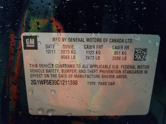 2012 CHEVROLET IMPALA LS 2G1WF5E39C1211398