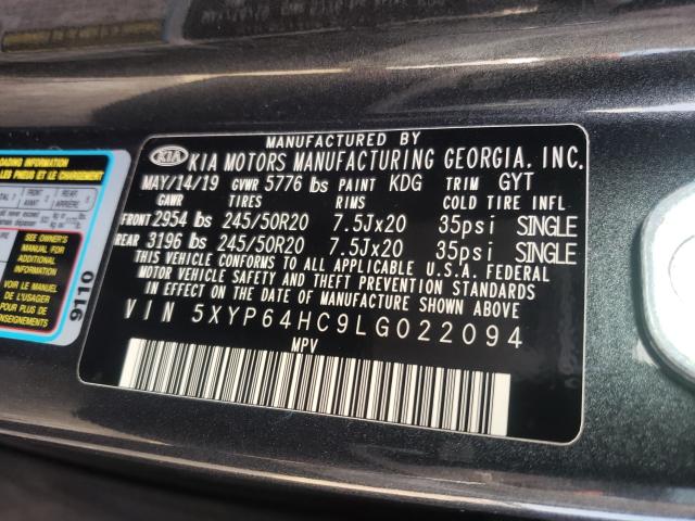 2020 KIA TELLURIDE 5XYP64HC9LG022094