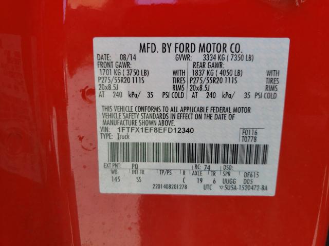 2014 FORD F150 SUPER - 1FTFX1EF8EFD12340