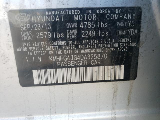 2013 HYUNDAI AZERA KMHFG4JG4DA325870