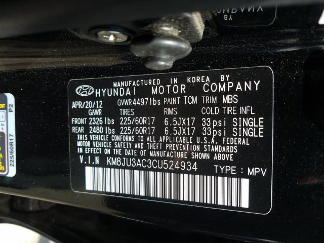 2012 HYUNDAI TUCSON GLS KM8JU3AC3CU524934
