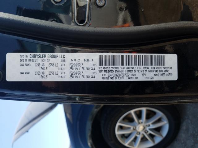 2013 DODGE JOURNEY SX 3C4PDCBG9DT587662