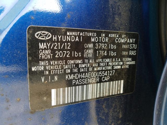2013 HYUNDAI ELANTRA GL KMHDH4AE0DU554127