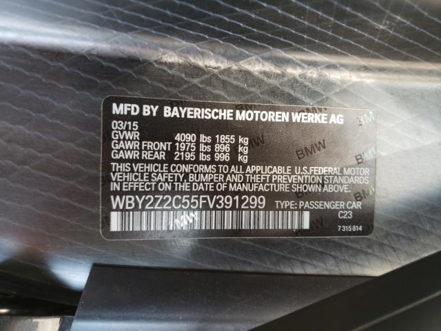 VIN WBY2Z2C55FV391299 2015 BMW I8 no.10