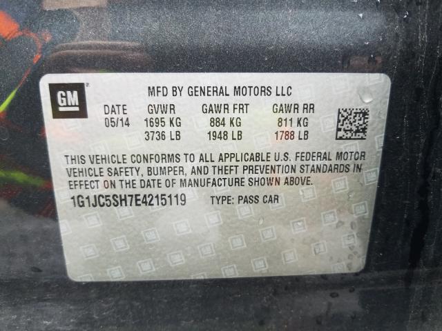 2014 CHEVROLET SONIC LT 1G1JC5SH7E4215119