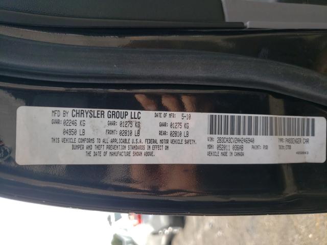 2010 DODGE CHARGER AW 2B3CA3CV2AH246940