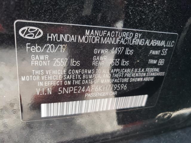 2019 HYUNDAI SONATA SE 5NPE24AF6KH779596