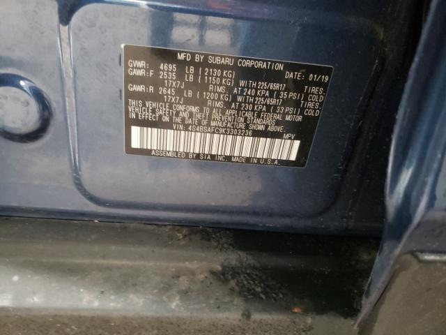 2019 SUBARU OUTBACK 2. 4S4BSAFC9K3303236