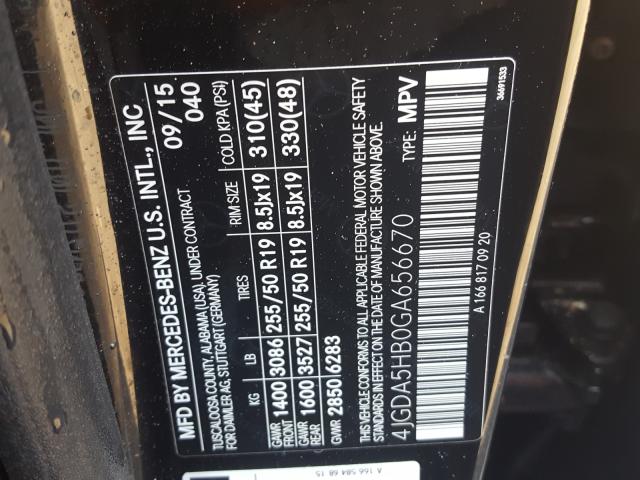 2016 MERCEDES-BENZ GLE 350 4M 4JGDA5HB0GA656670