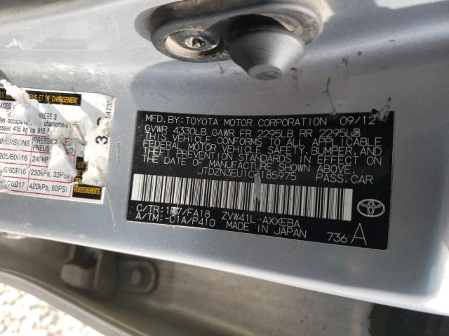 2012 TOYOTA PRIUS V JTDZN3EU1C3185975