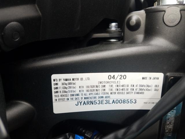 2020 YAMAHA MT09 JYARN53E3LA008553