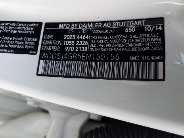2014 MERCEDES-BENZ CLA 250 4M WDDSJ4GB5EN150156