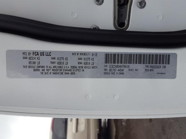 2019 DODGE CHARGER SX 2C3CDXBGXKH704181