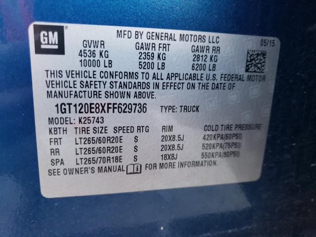 2015 GMC SIERRA K25 1GT120E8XFF629736